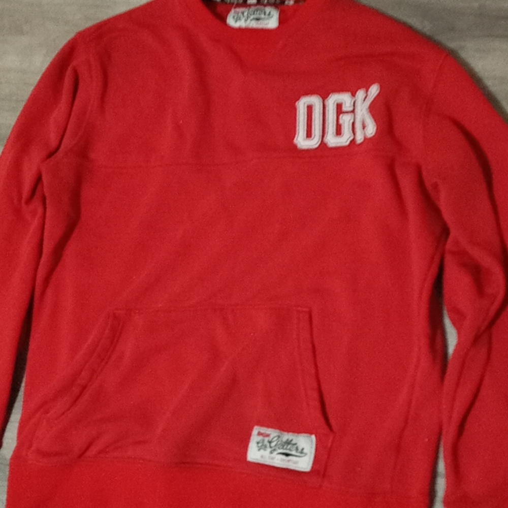 Dgk red crew neck sweater